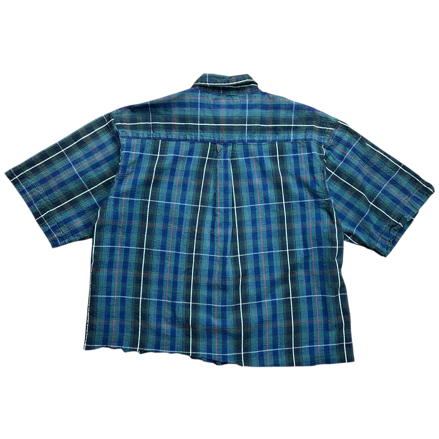 RAO Plaid Cropped Button-up Shirt - L