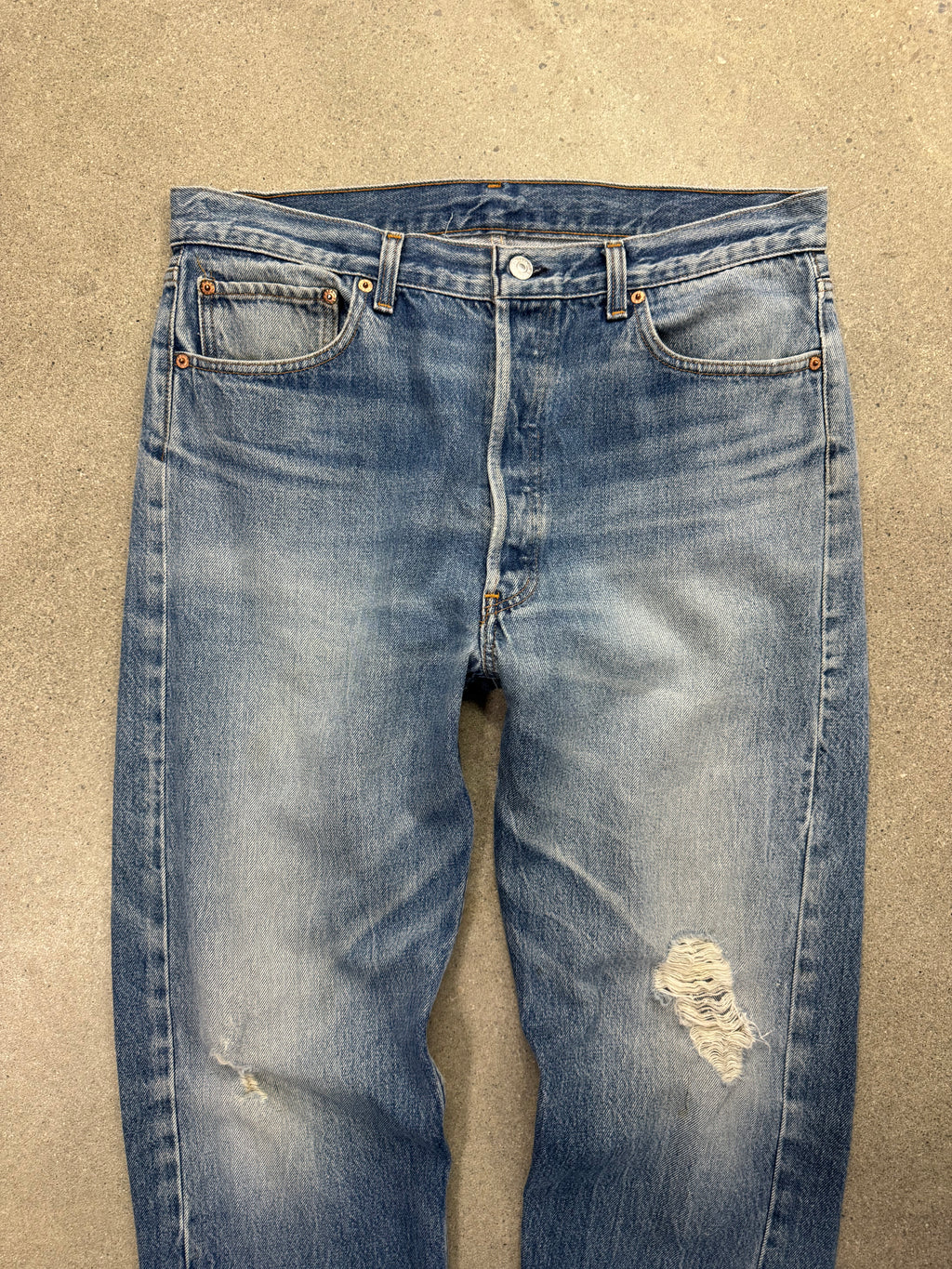 Faded & Distressed Levi’s 501XX Jeans - 34”