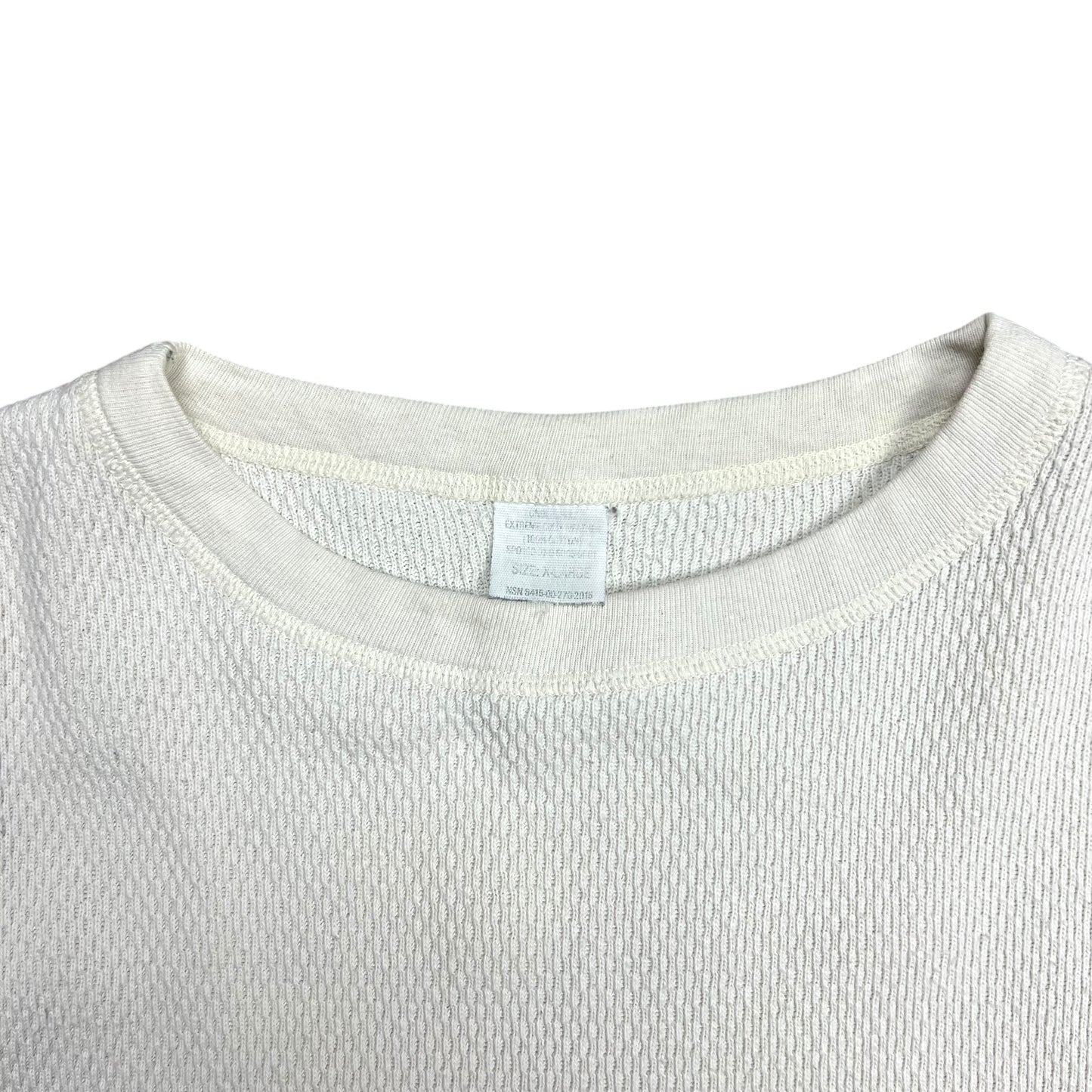 J.E. Morgan Waffle-Knit Thermal Long-sleeve Shirt - L