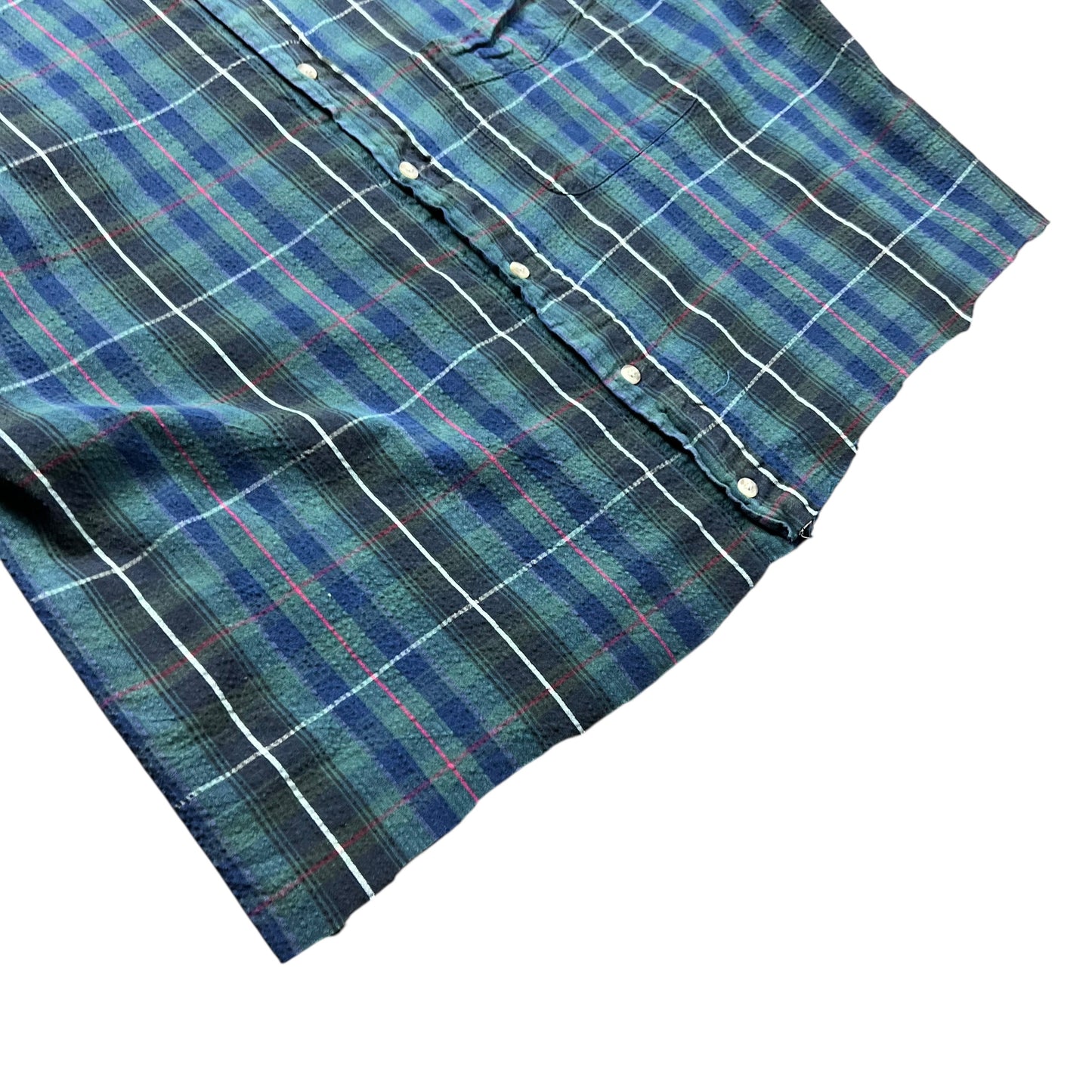 RAO Plaid Cropped Button-up Shirt - L