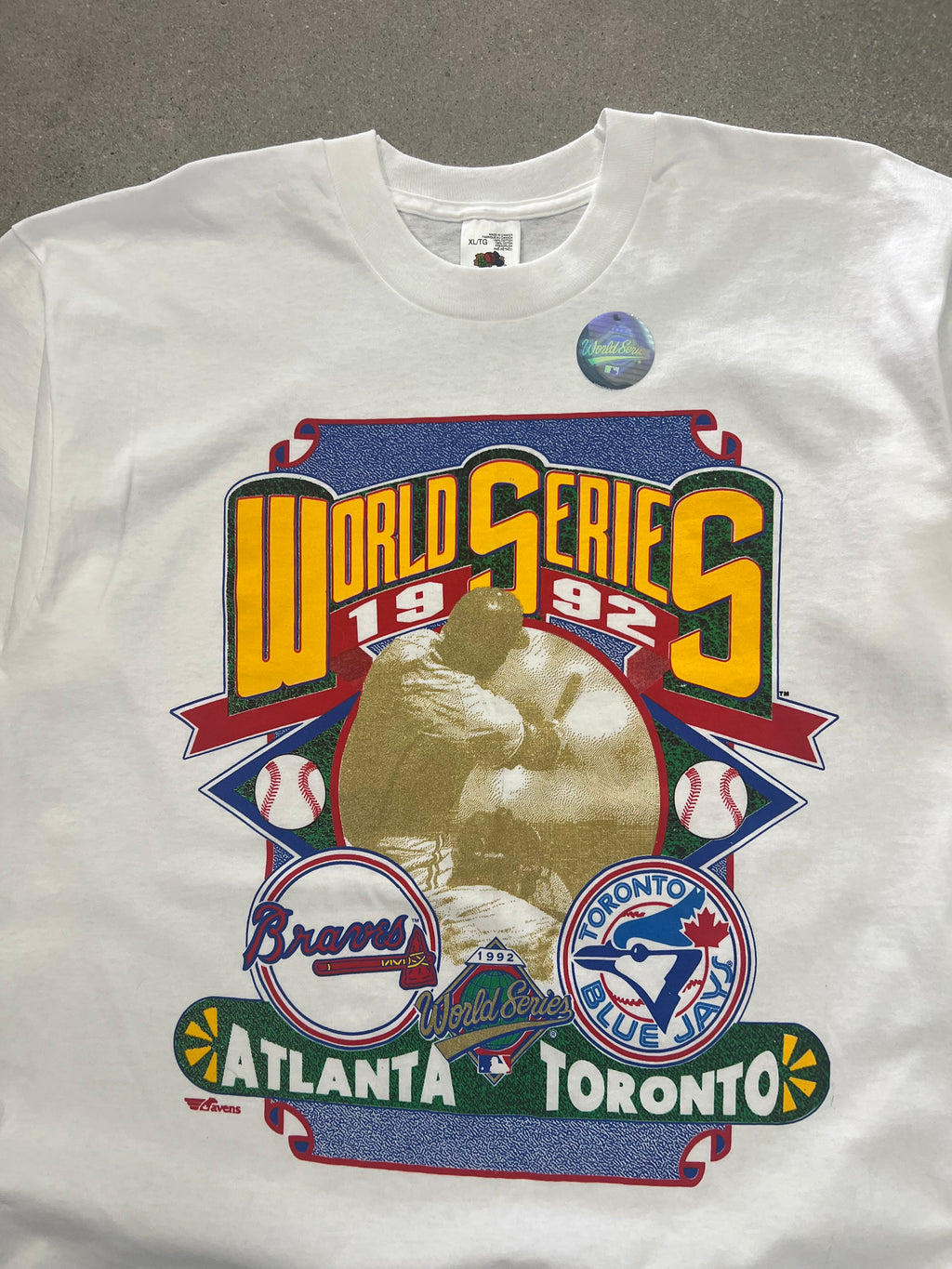 1992 Toronto Blues Jays vs Atlanta Braves World Series MLB T-Shirt - XXL