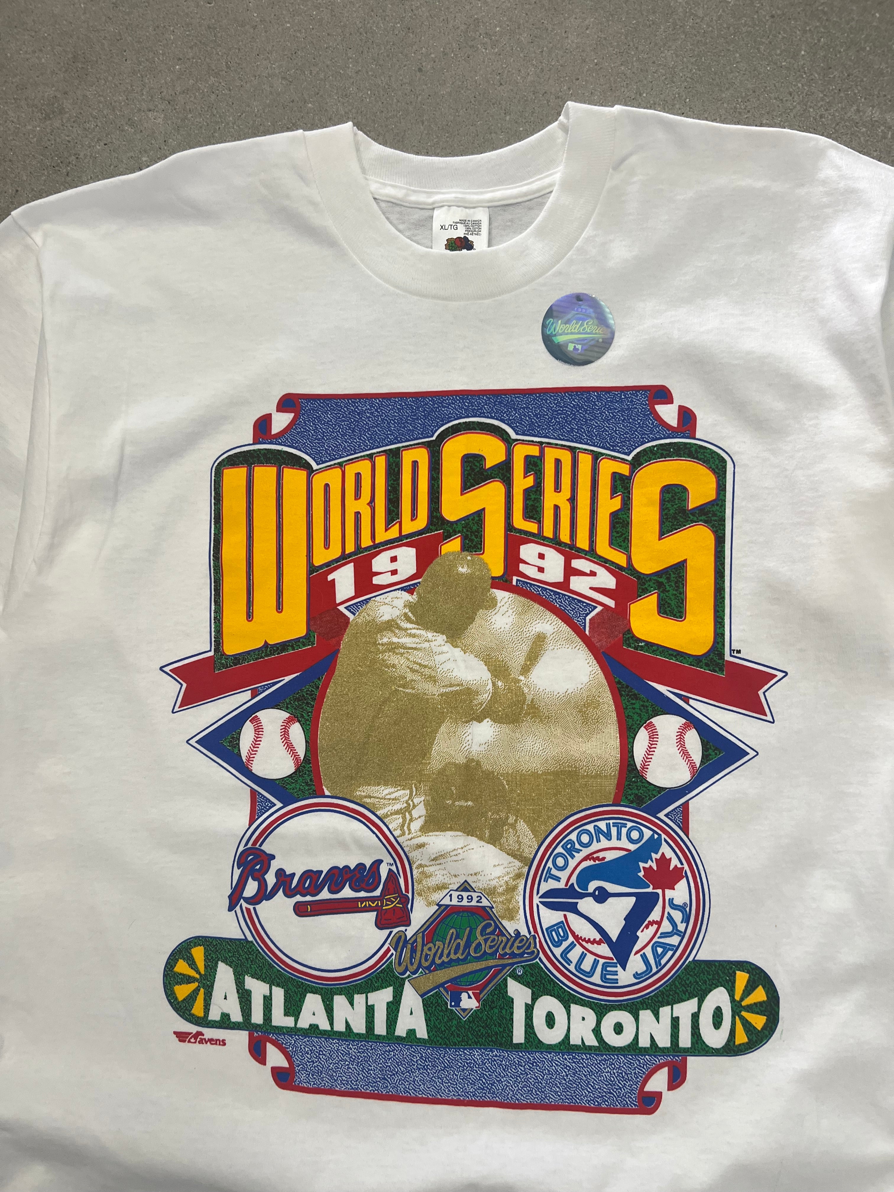 1992 Toronto Blues Jays vs Atlanta Braves World Series MLB T-Shirt - XXL