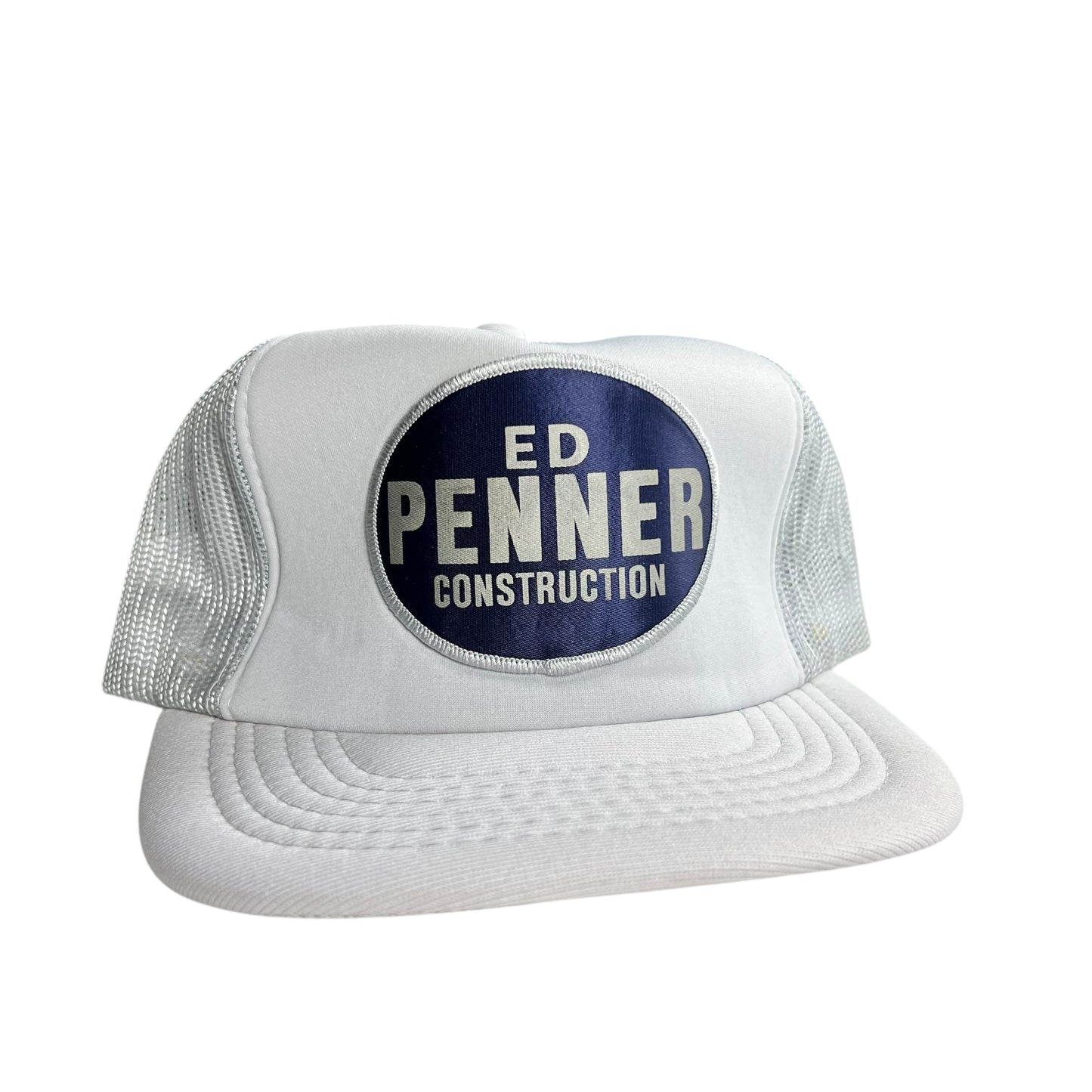 White Ed Penner Contraction Trucker Hat