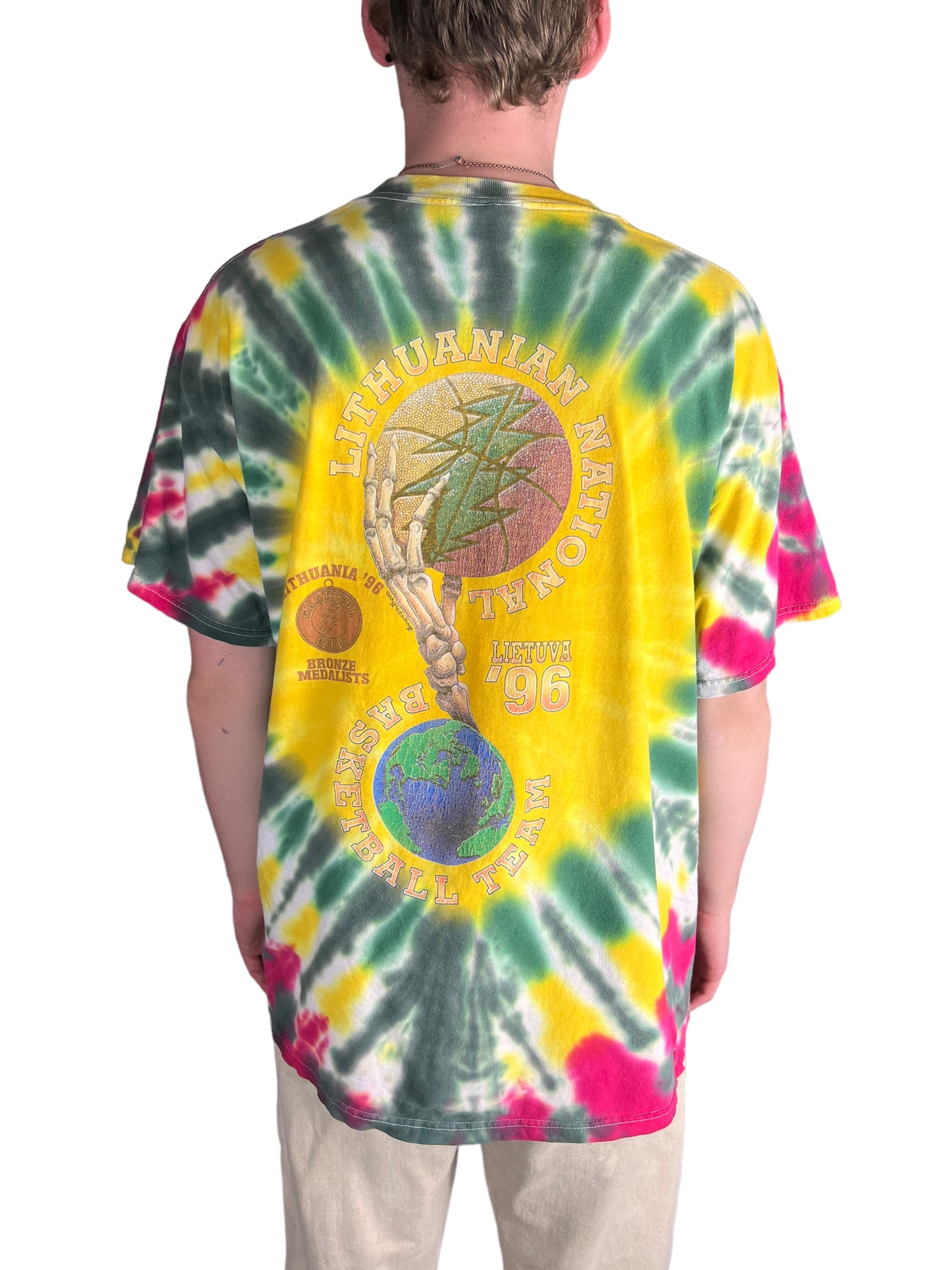 1996 Grateful Dead Lithuanian Basketball T-shirt - XL