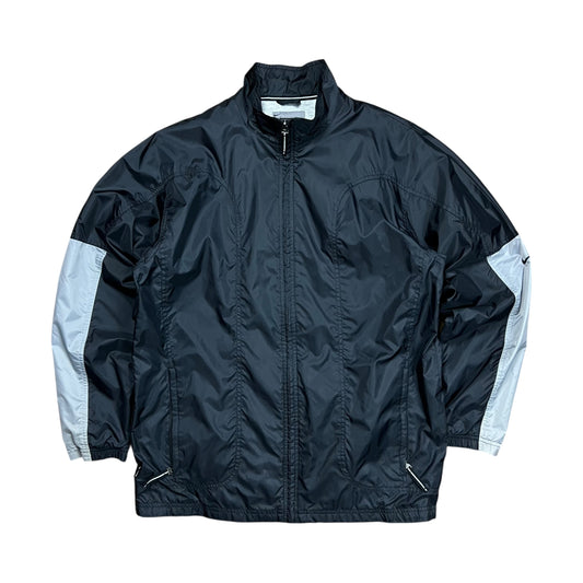 Nike Black & Silver Lined Windbreaker Jacket - L