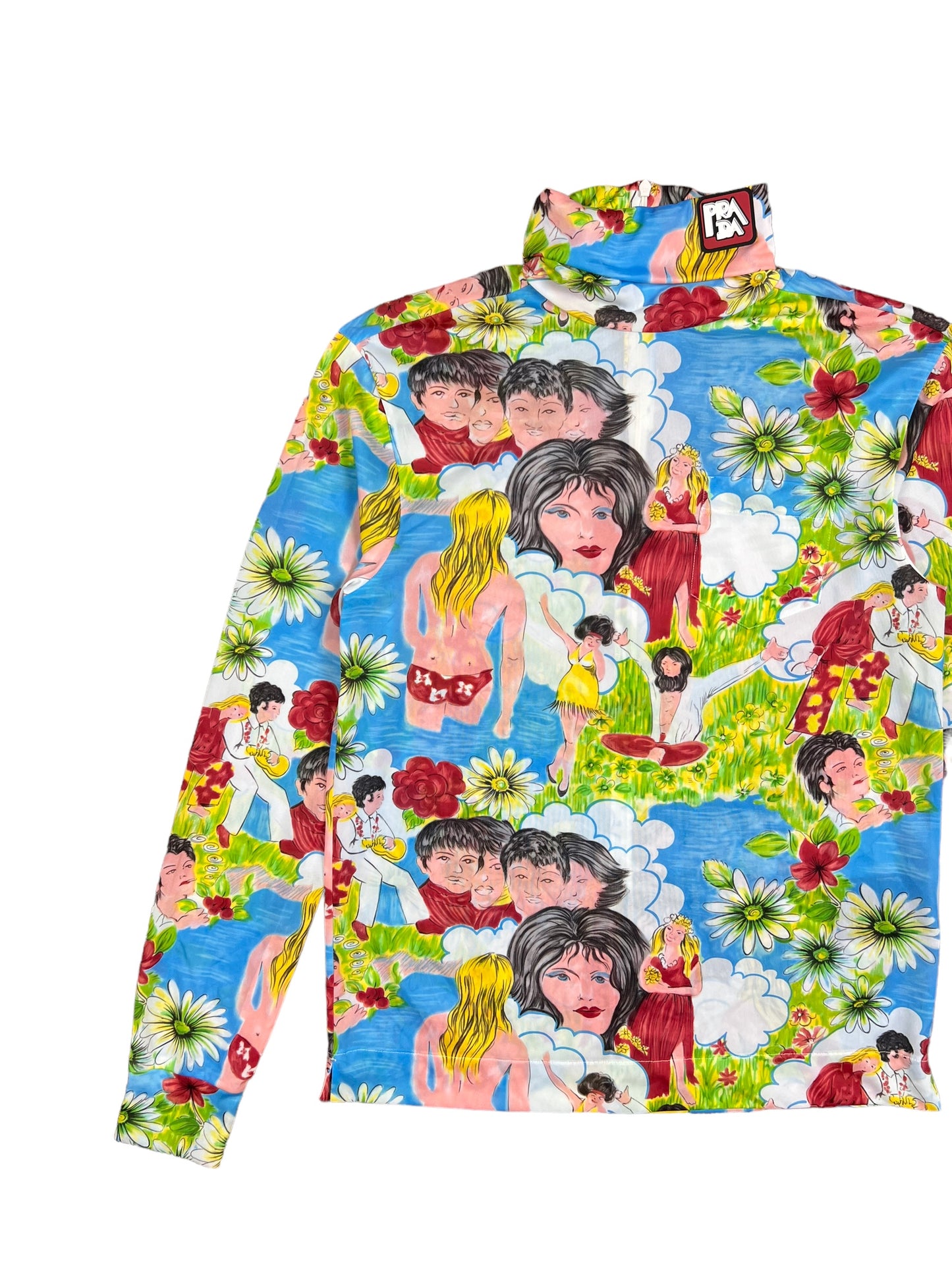 Prada Flashback Print Turtleneck - L