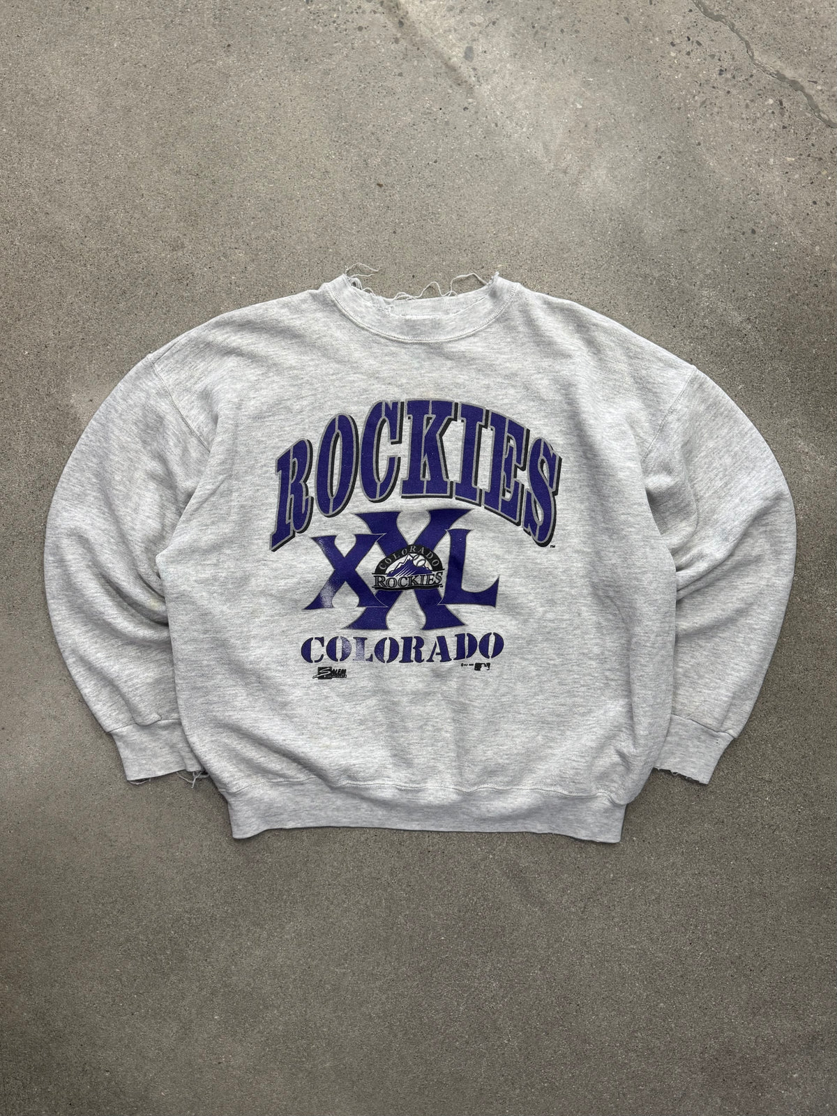 1990 Salem Sportswear Colorado Rockies MLB Crewneck Sweatshirt - M