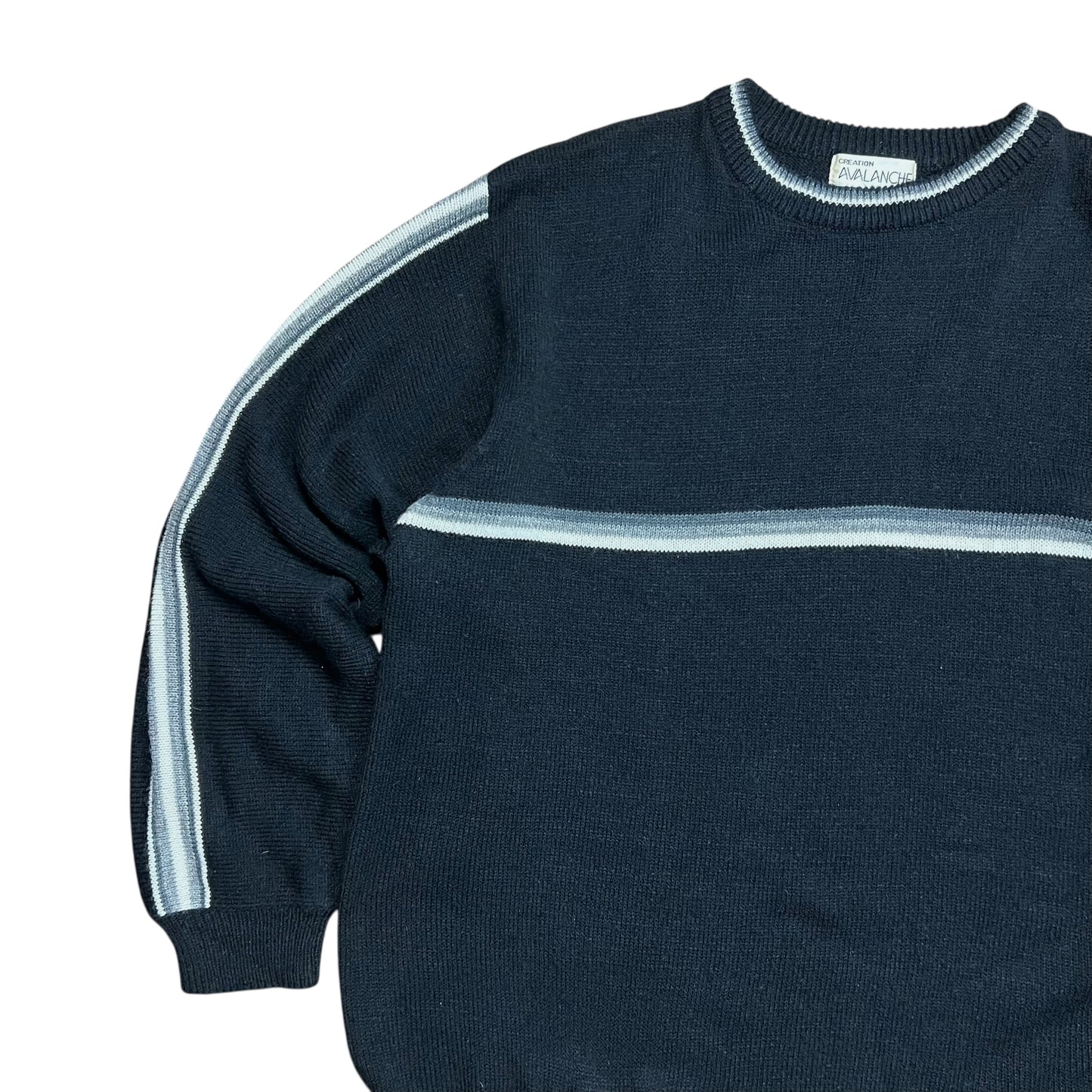 Avalanche Strip Knit Sweater - L