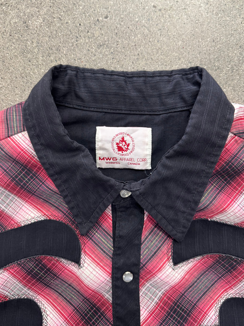MWG Western Pearl Snap Button-Up Cowboy Shirt - L
