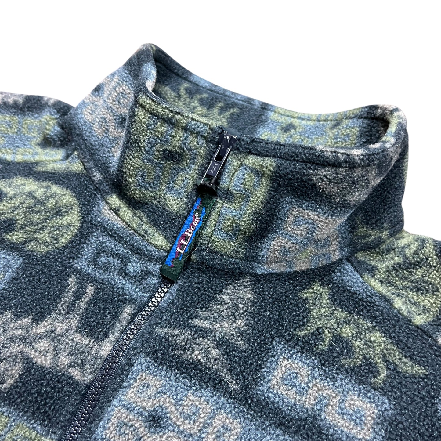 L.L. Bean All Over Print Nature Fleece Sweater - XL
