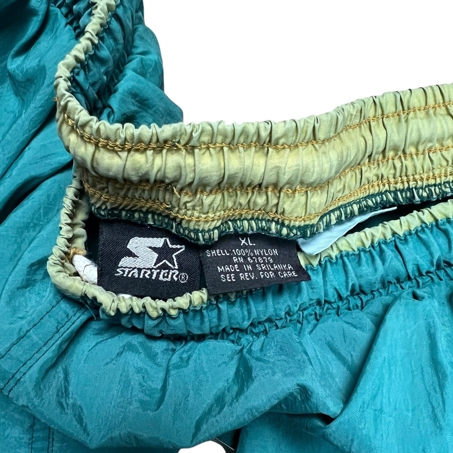 Starter Green Nylon Running Shorts - XL