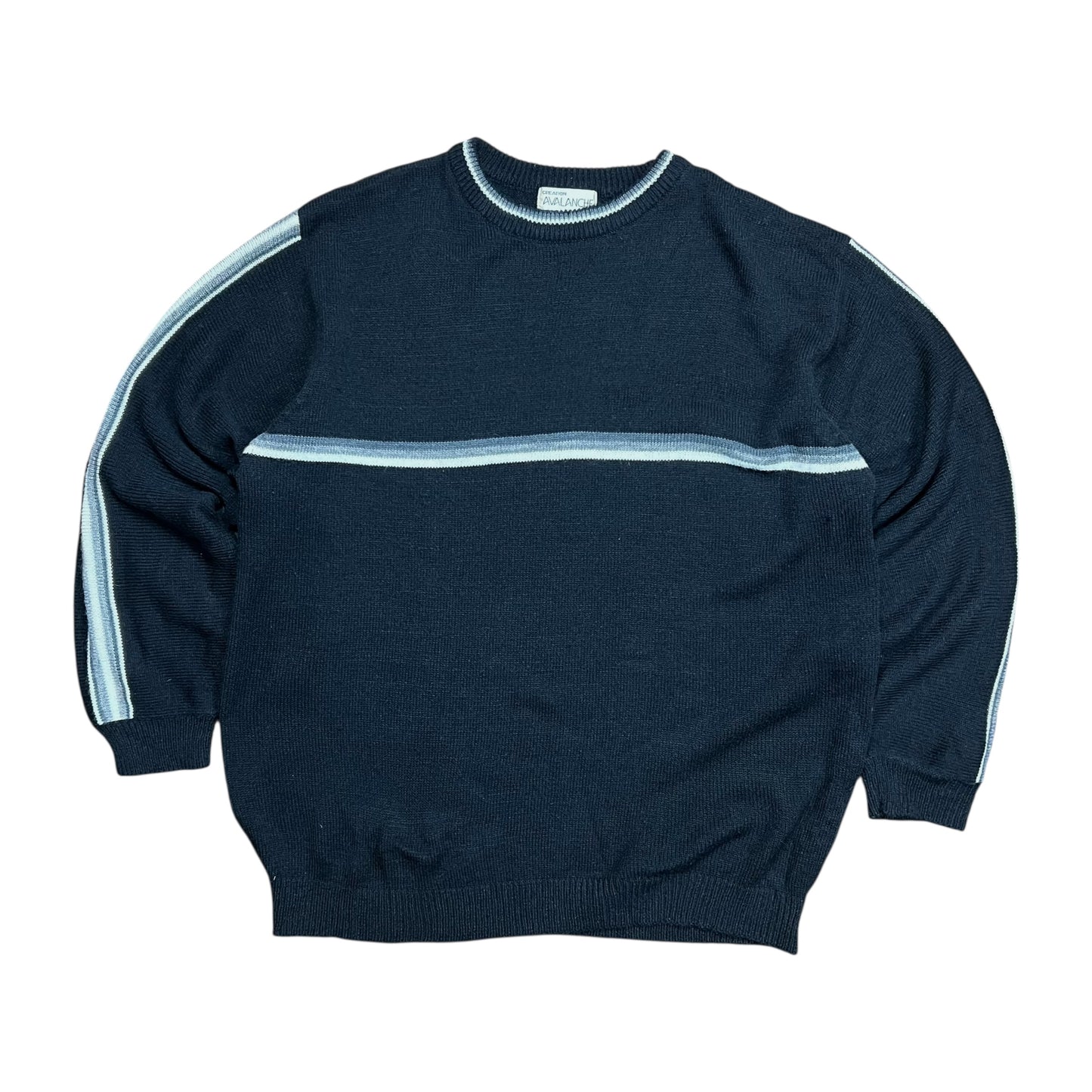 Avalanche Strip Knit Sweater - L