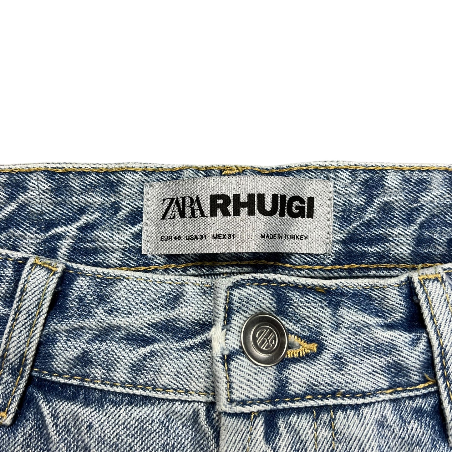 Zara x Rhuigi Faded Light Wash Jeans - 31”