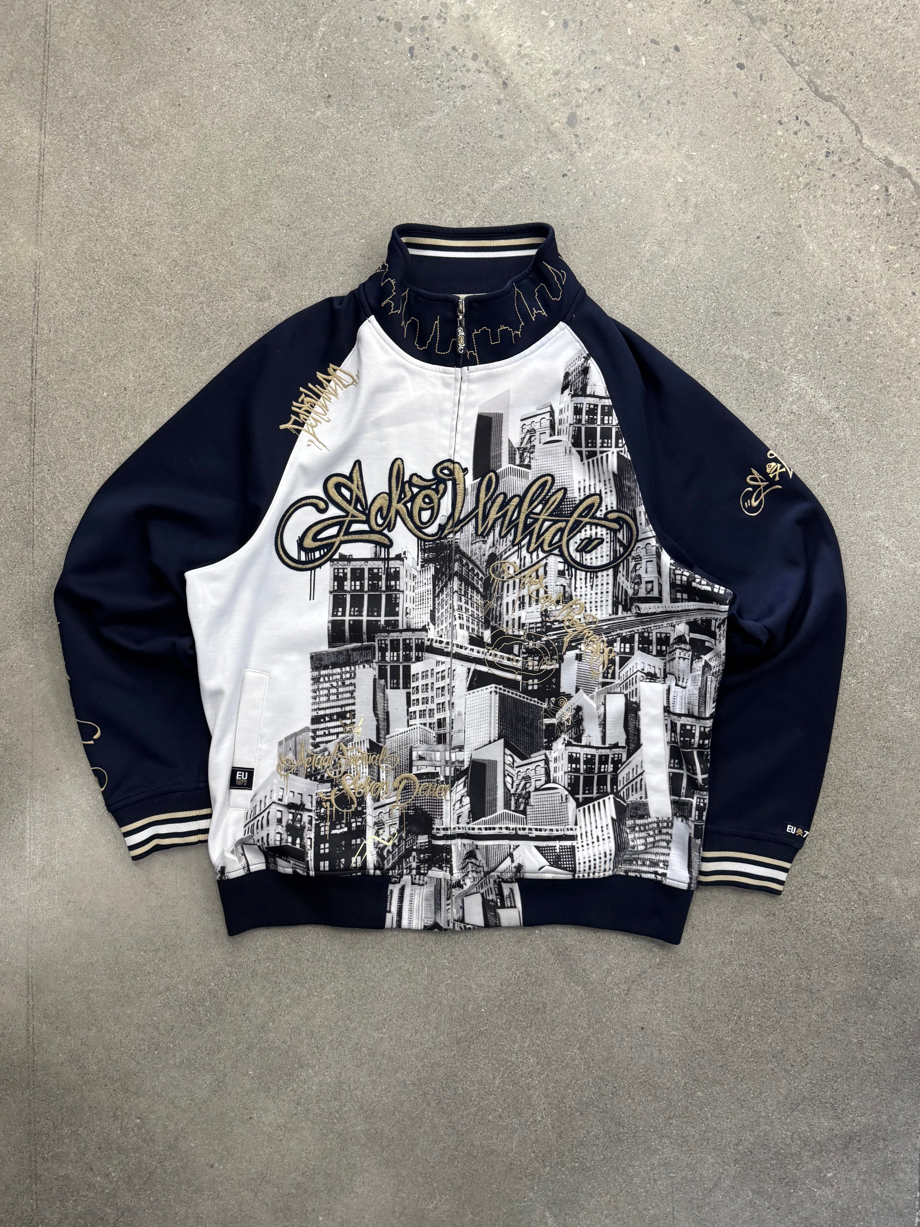 Mark Ecko Unltd. Baggy Full-Zip City Sweatshirt - L