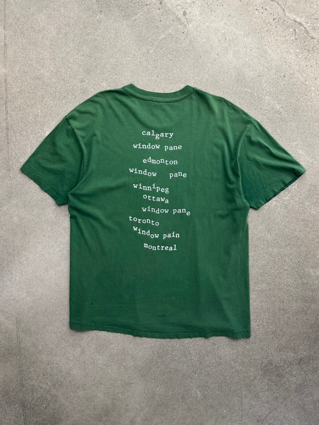 1993 Pearl Jam Window Pain Canadian Tour T-Shirt - XL