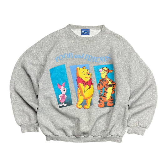 Disney Pooh & Friends Grey Crewneck - L