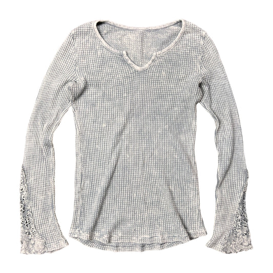 Lace Hollow Out Thermal Shirt - S