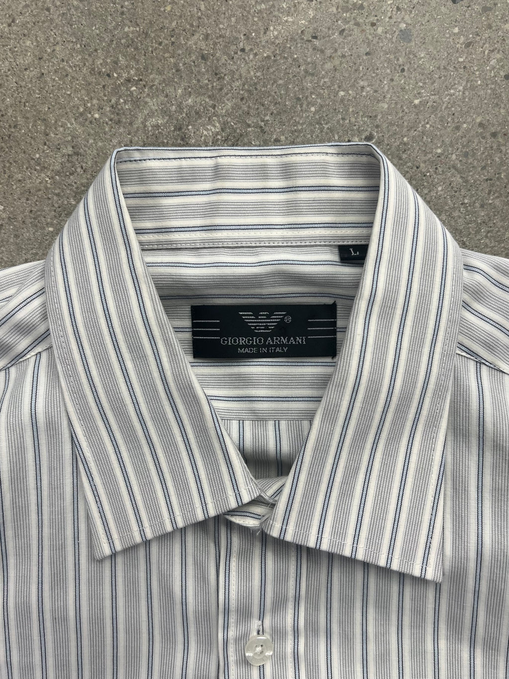 Giorgio Armani Striped Button-Up Shirt - L
