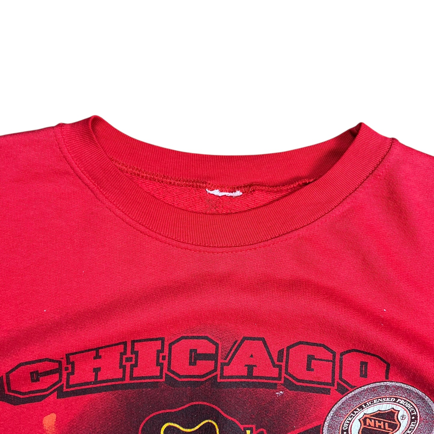 Chicago Blackhawks Paint Splattered Crewneck -  L