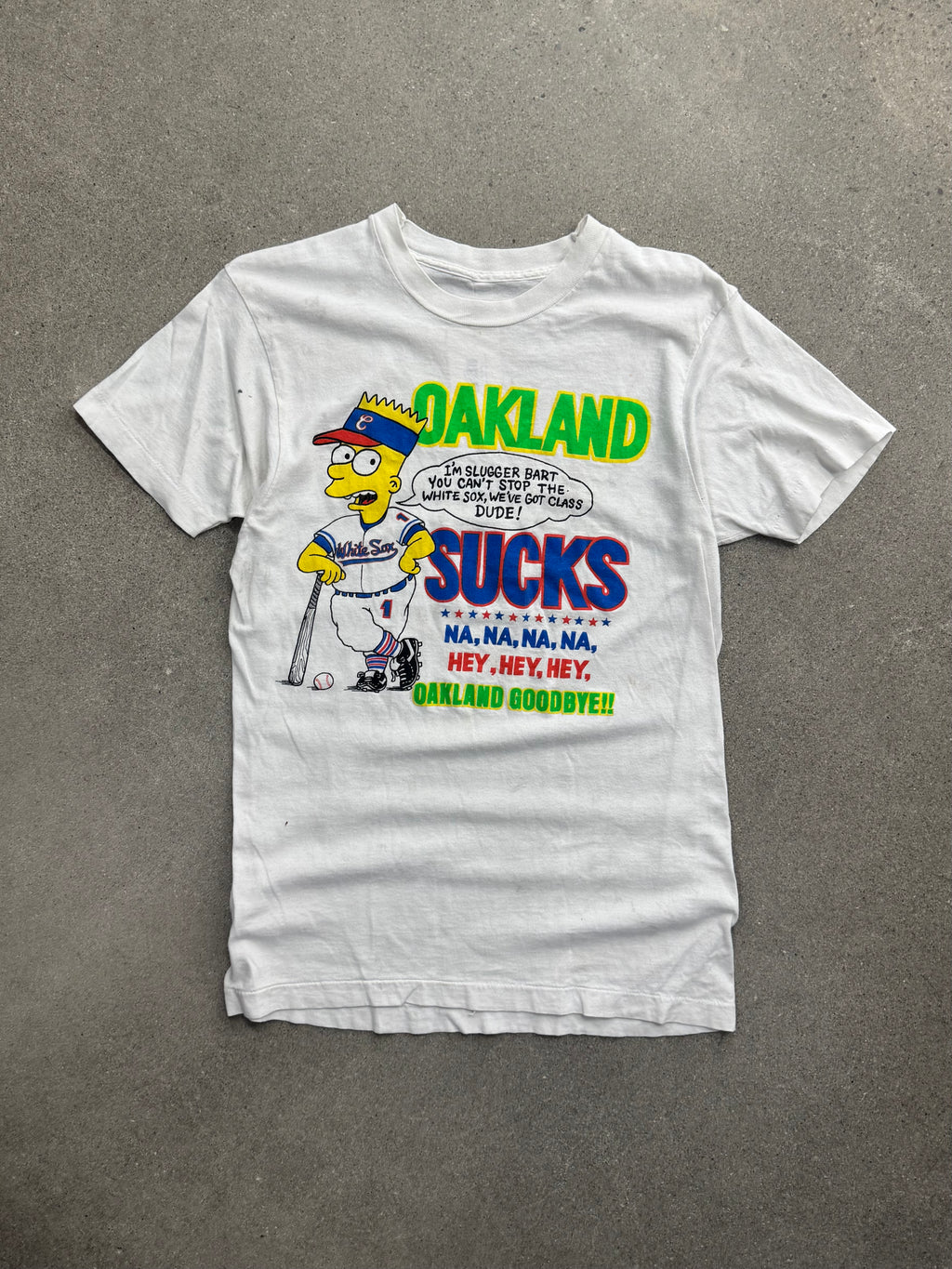 Chicago White Sox Oakland Sucks Bart Simpson T-Shirt - M