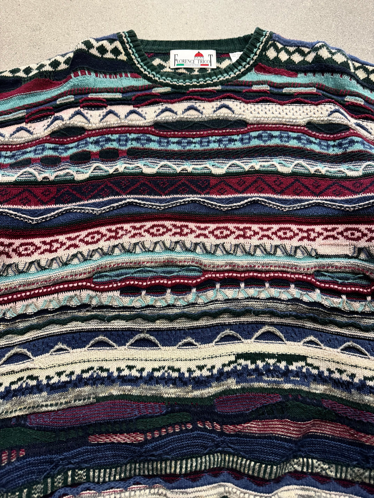 Florence Tricot 3D Cable Knit Sweater - XL