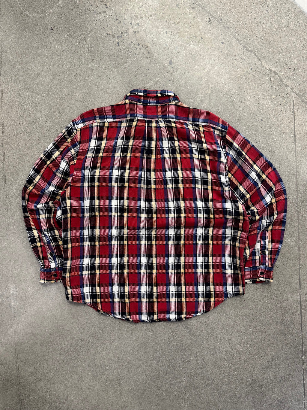 Polo Jeans Co. Ralph Lauren Half-Zip Plaid Flannel Shirt - XL