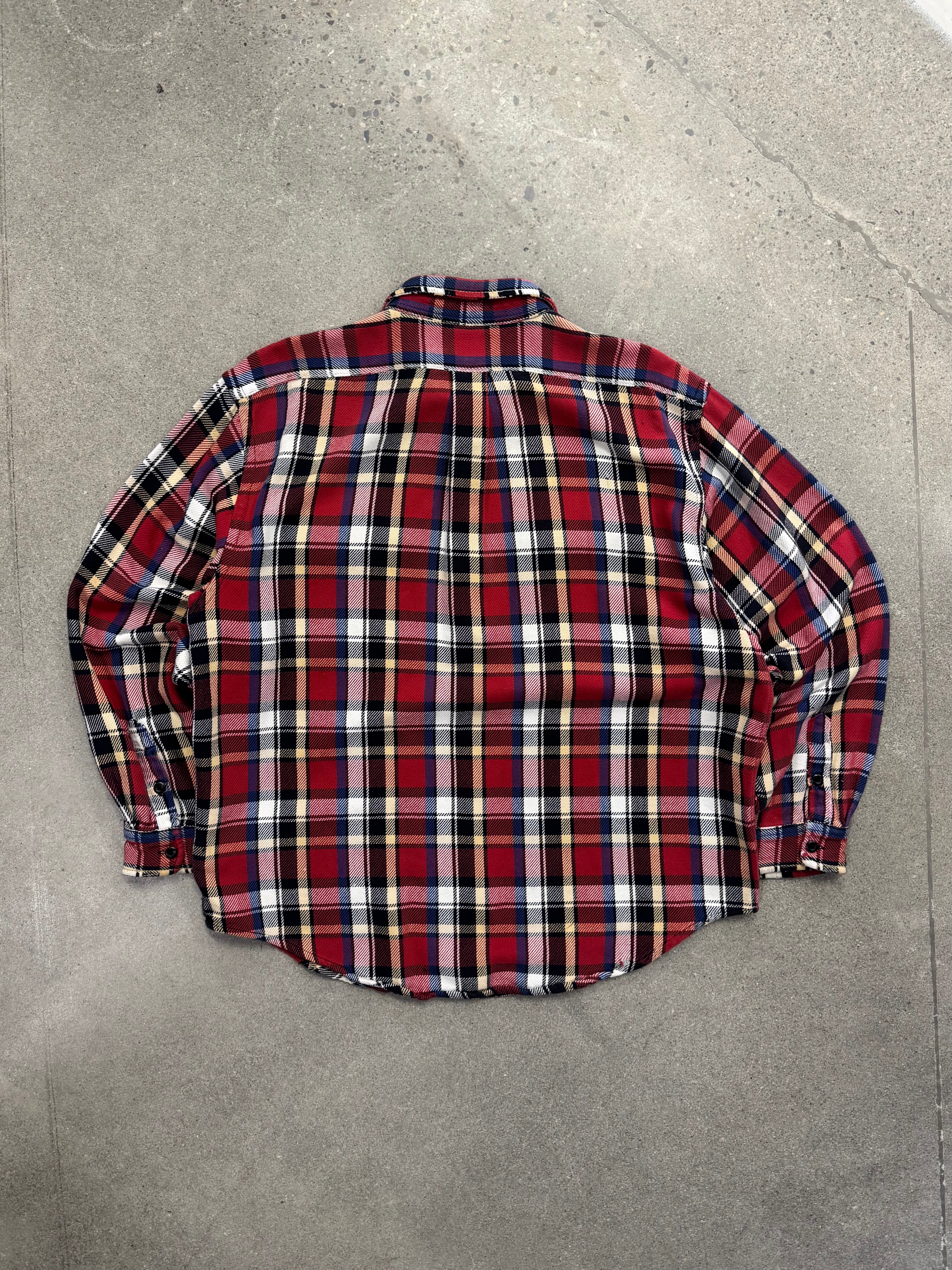 Polo Jeans Co. Ralph Lauren Half-Zip Plaid Flannel Shirt - XL