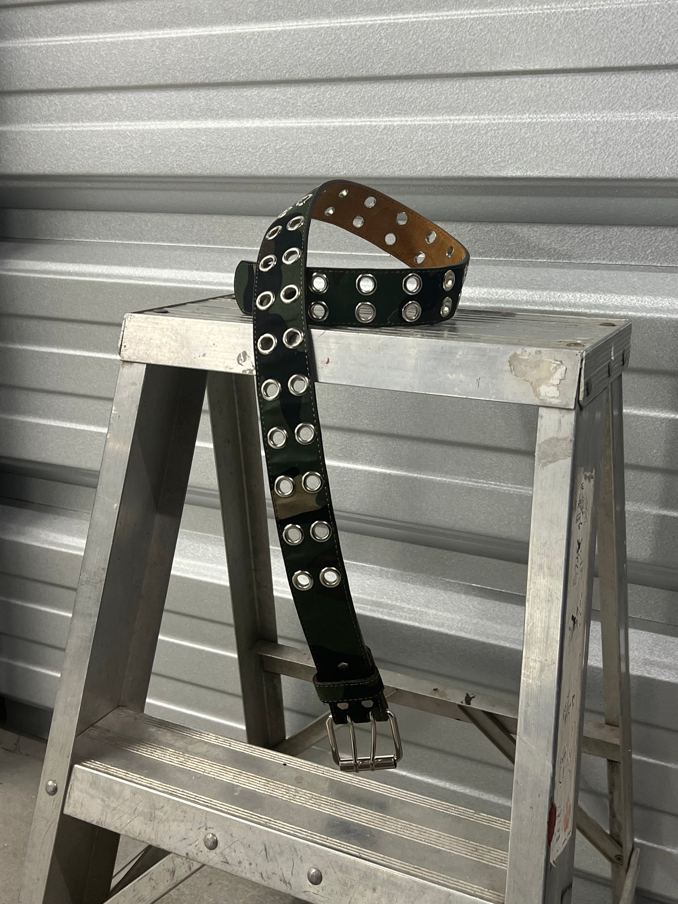Woodland Camo Double Hole Grommet Belt - 28”
