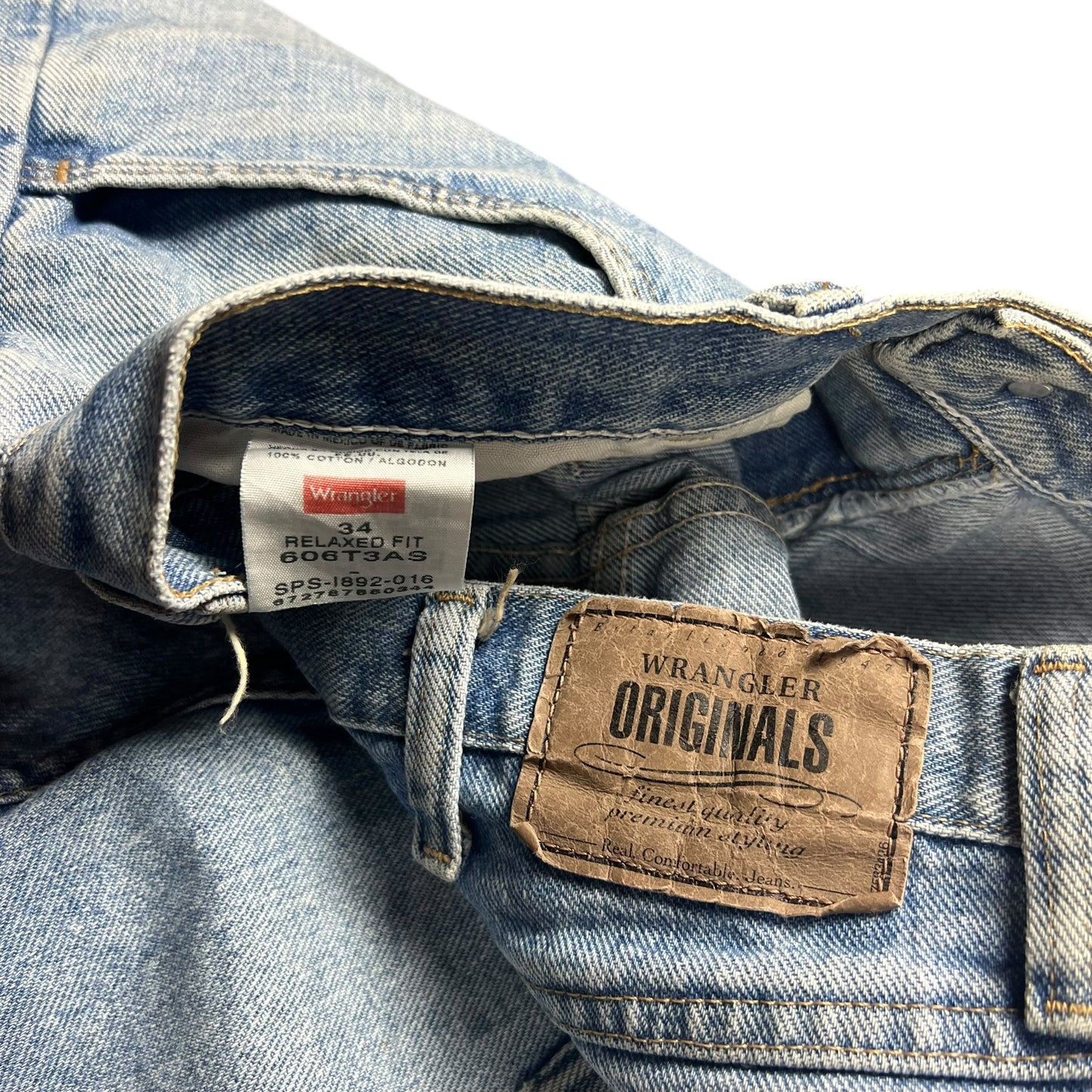Wrangler Faded Light Wash Jean Shorts - 32”