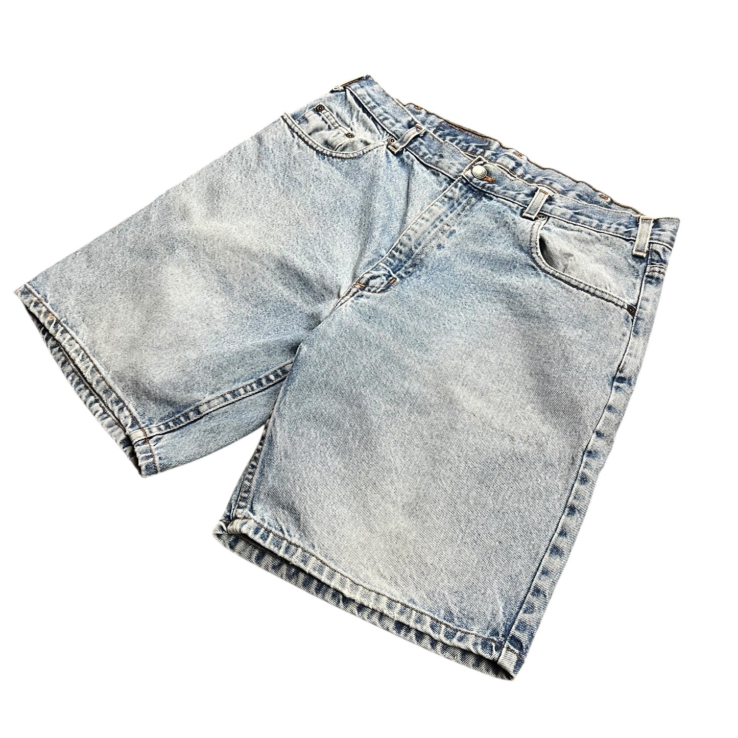 Flyers Faded Light Wash Jean Shorts - 32”