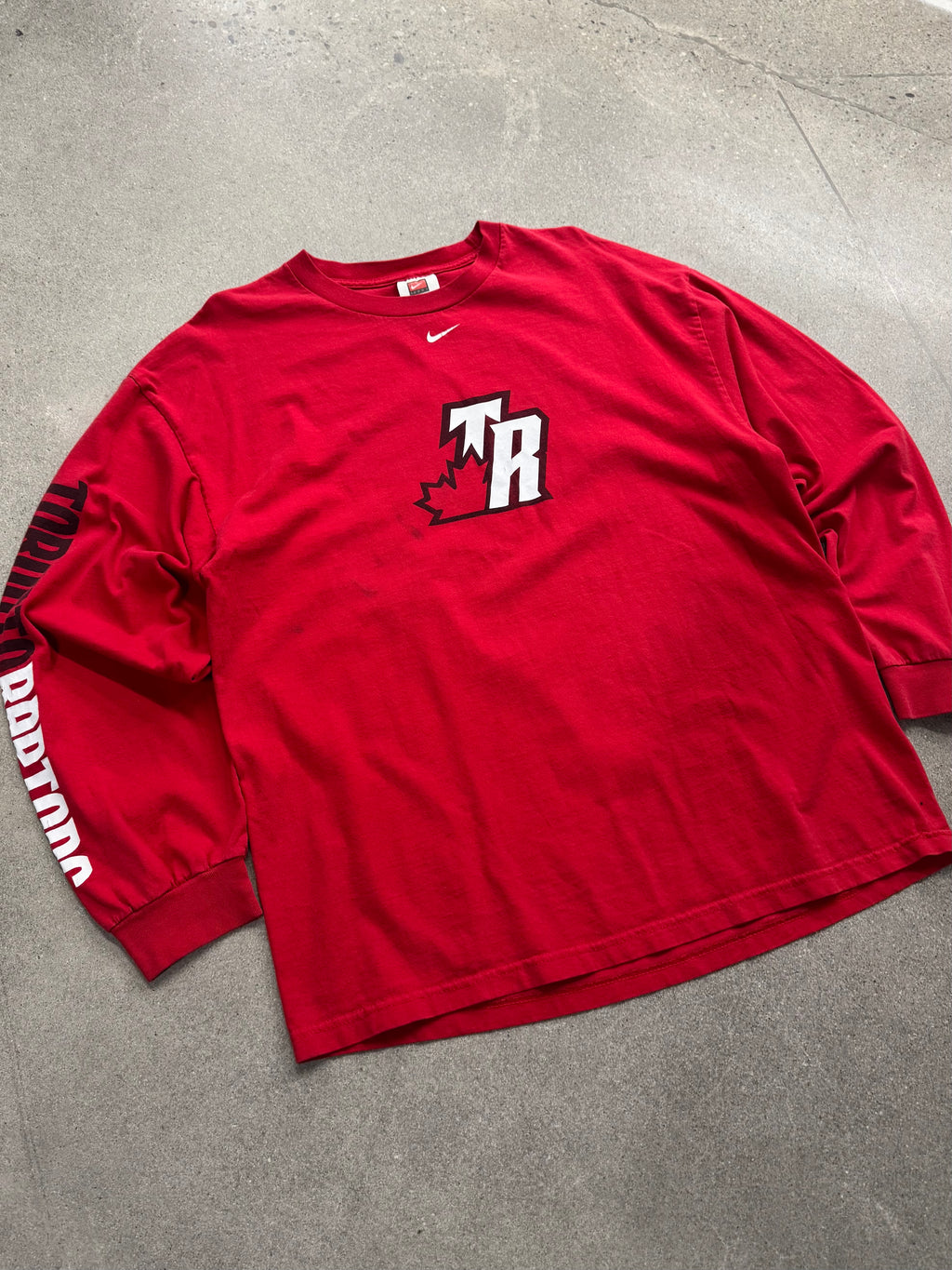 Nike Toronto Raptors Middle Swoosh Long Sleeve Shirt - L