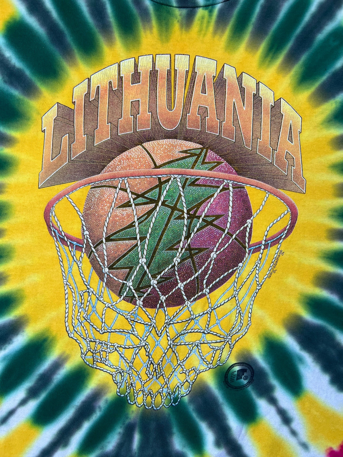 1996 Grateful Dead Lithuanian Basketball T-shirt - XL