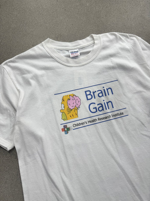 Homer Simpson Brain Gain Health Research T-Shirt - L