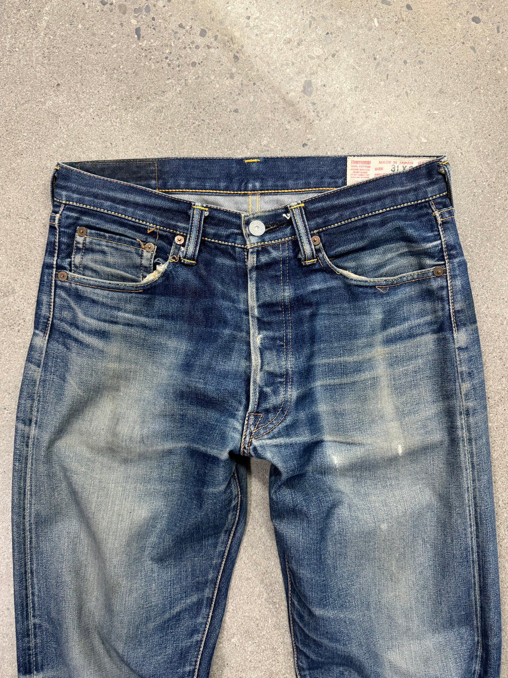 Faded Evisu Japanese Selvedge Jeans - 31”