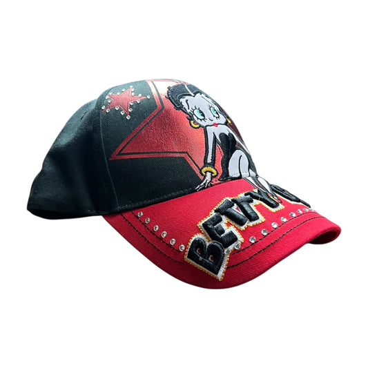 2002 Black & Red Betty Boop Star Cap - OS