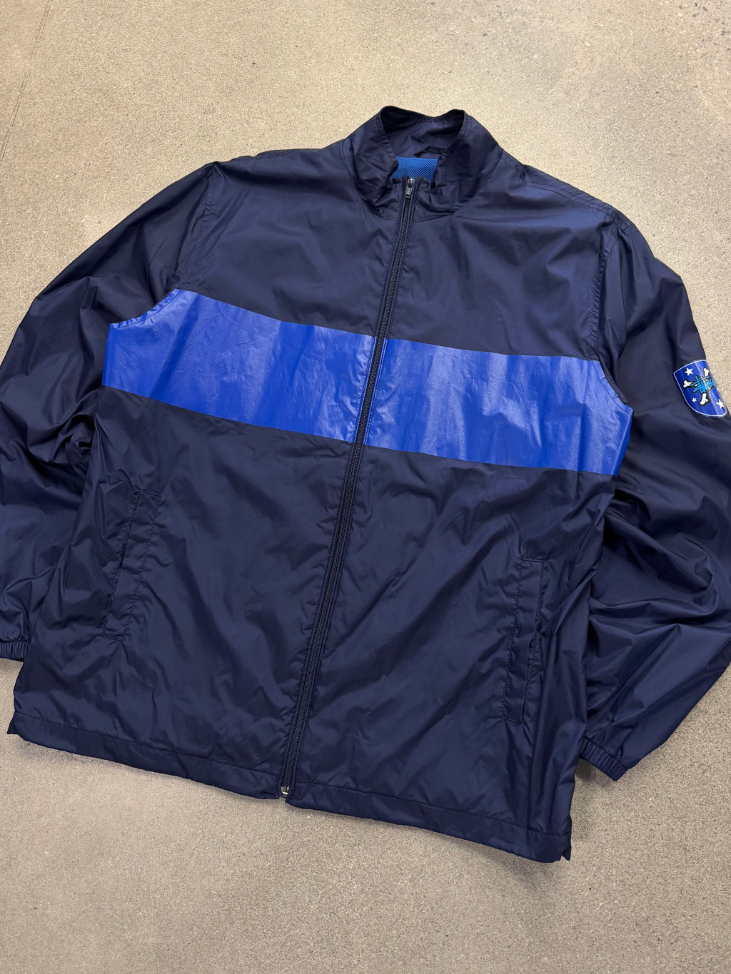 Stussy Shield Bone Patch Windbreaker Track Jacket - L