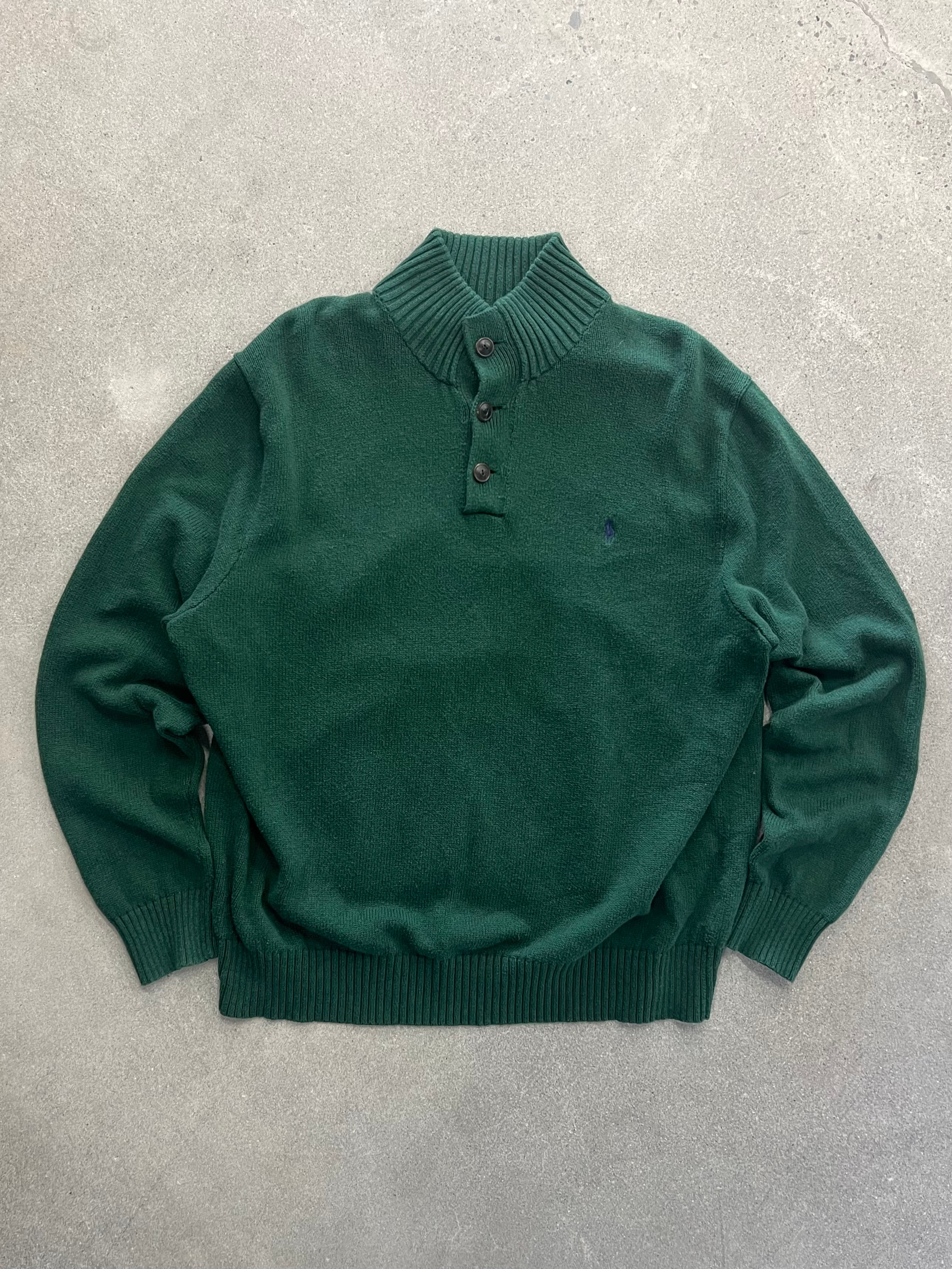 Polo Ralph Lauren Button-Neck Knit Sweater - XXL