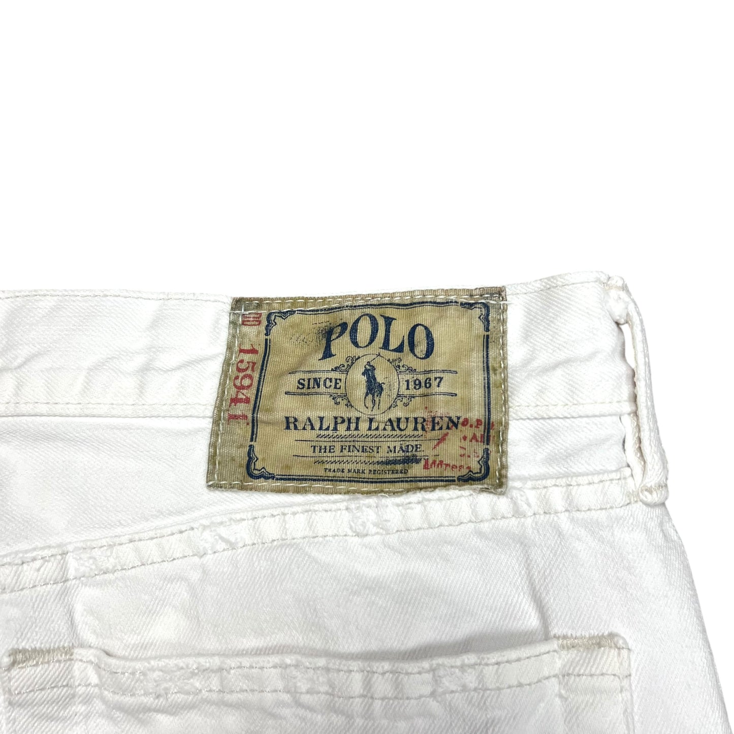 Polo Ralph Lauren White Bootcut Destino Jeans - 34"