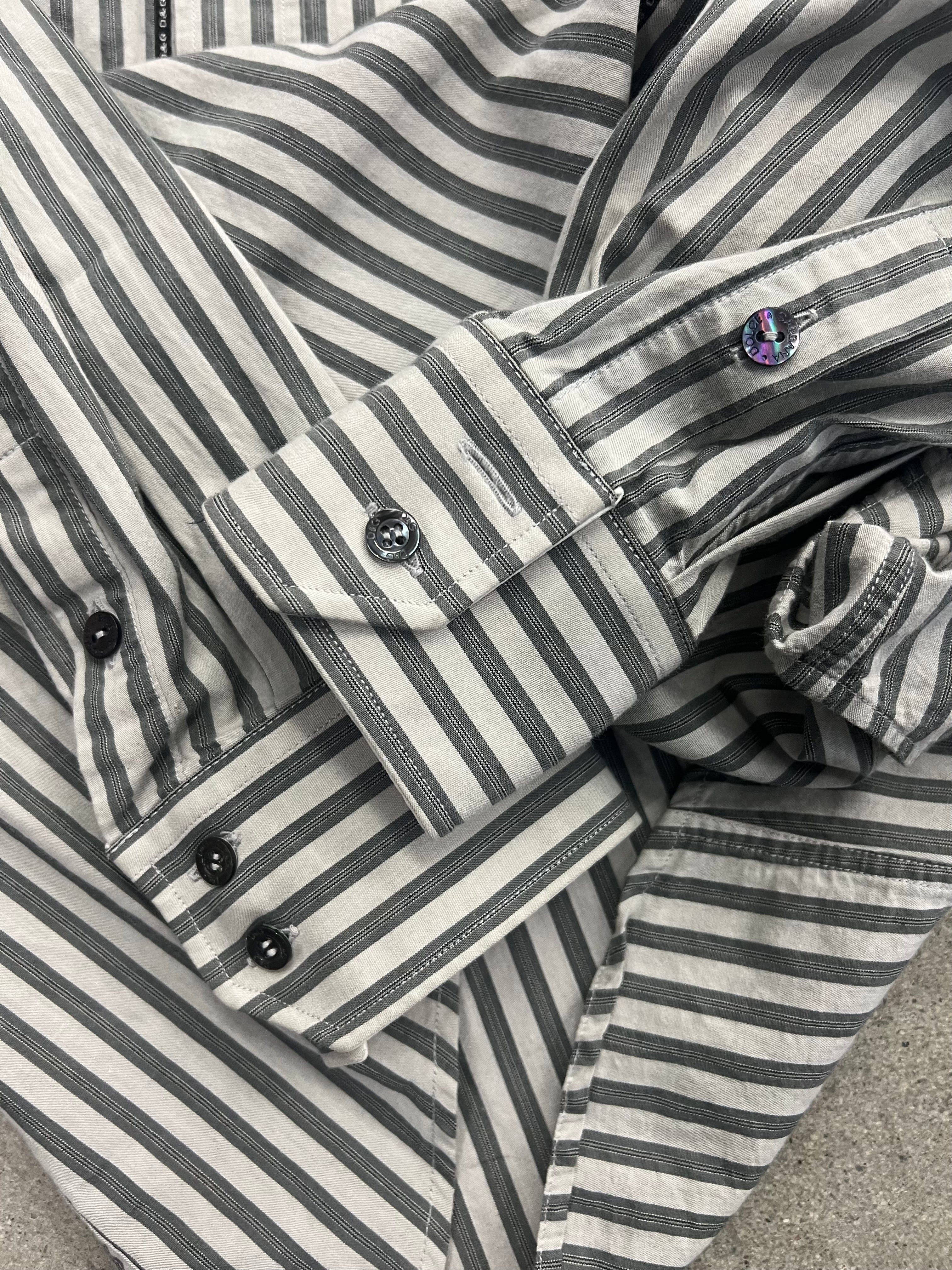 Dolce & Gabbana Striped Button-Up Shirt - M