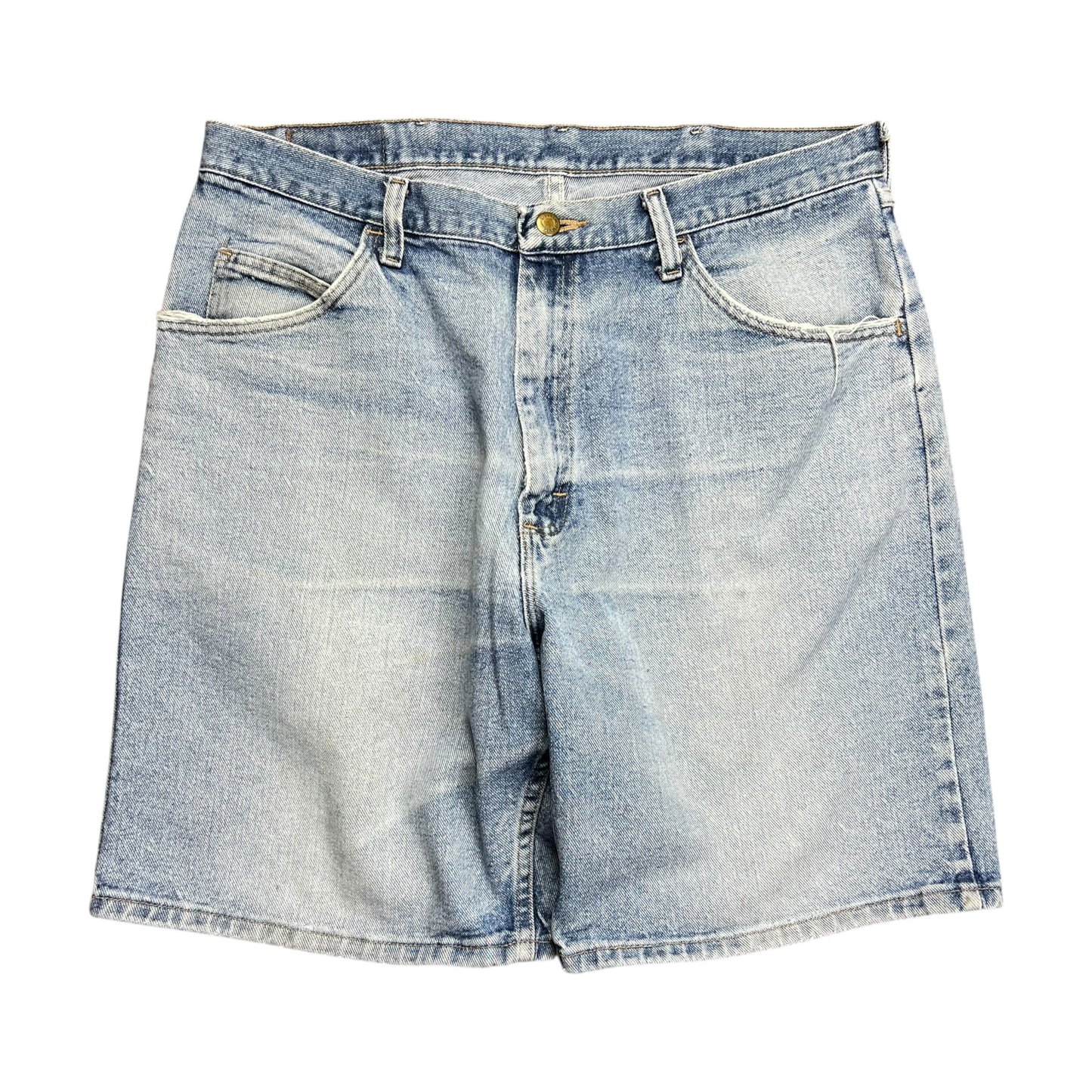 Wrangler Faded Light Wash Baggy Jean Shorts - 36"