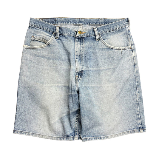 Wrangler Faded Light Wash Baggy Jean Shorts - 36"