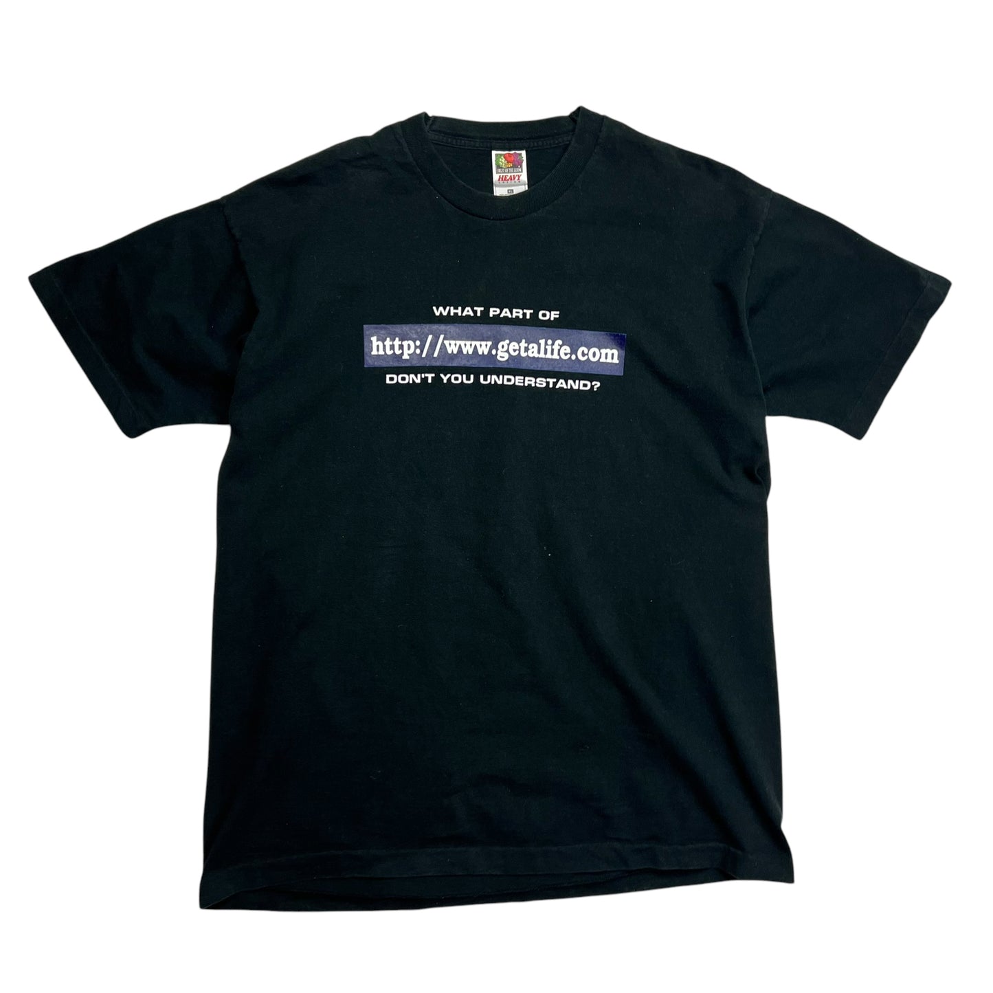 Get A Life Black T-shirt -XL