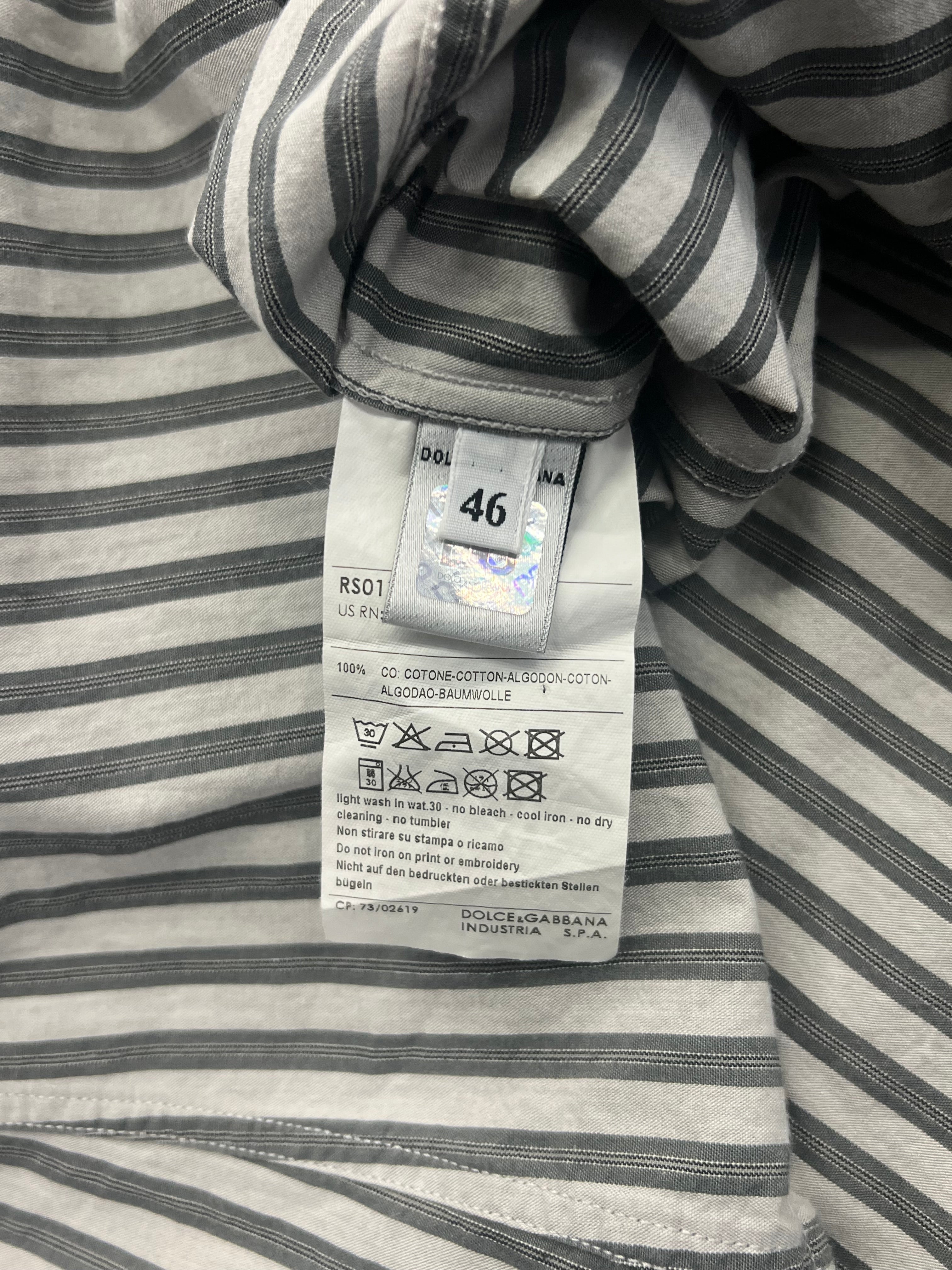 Dolce & Gabbana Striped Button-Up Shirt - M