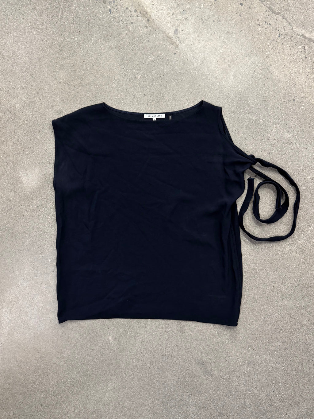 Helmut Lang Viscose & Silk Tie-Sleeve Shirt - M