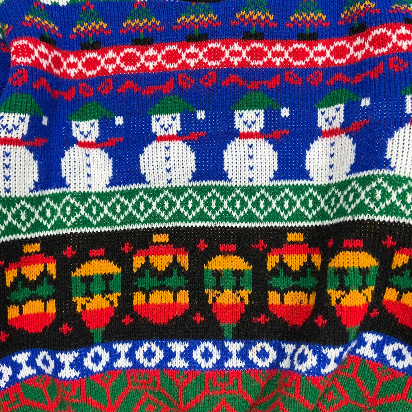 Jessica Roberts Snowman Christmas Knit Sweater - S
