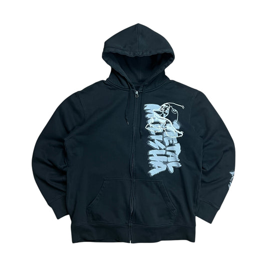 Metal Metallica Black Embroidered Zip-up Hoodie - L