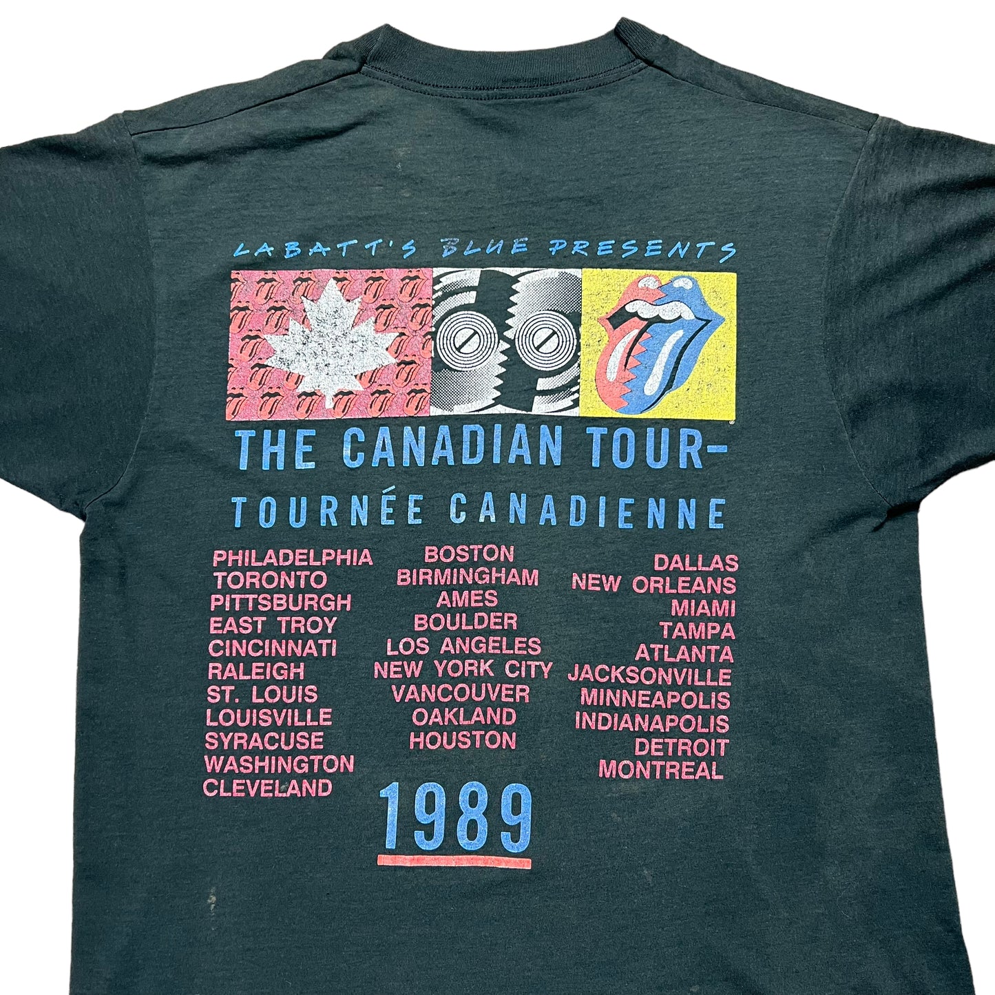 1989 Paper Thin Rolling Stones Canadian Tour T-shirt - M