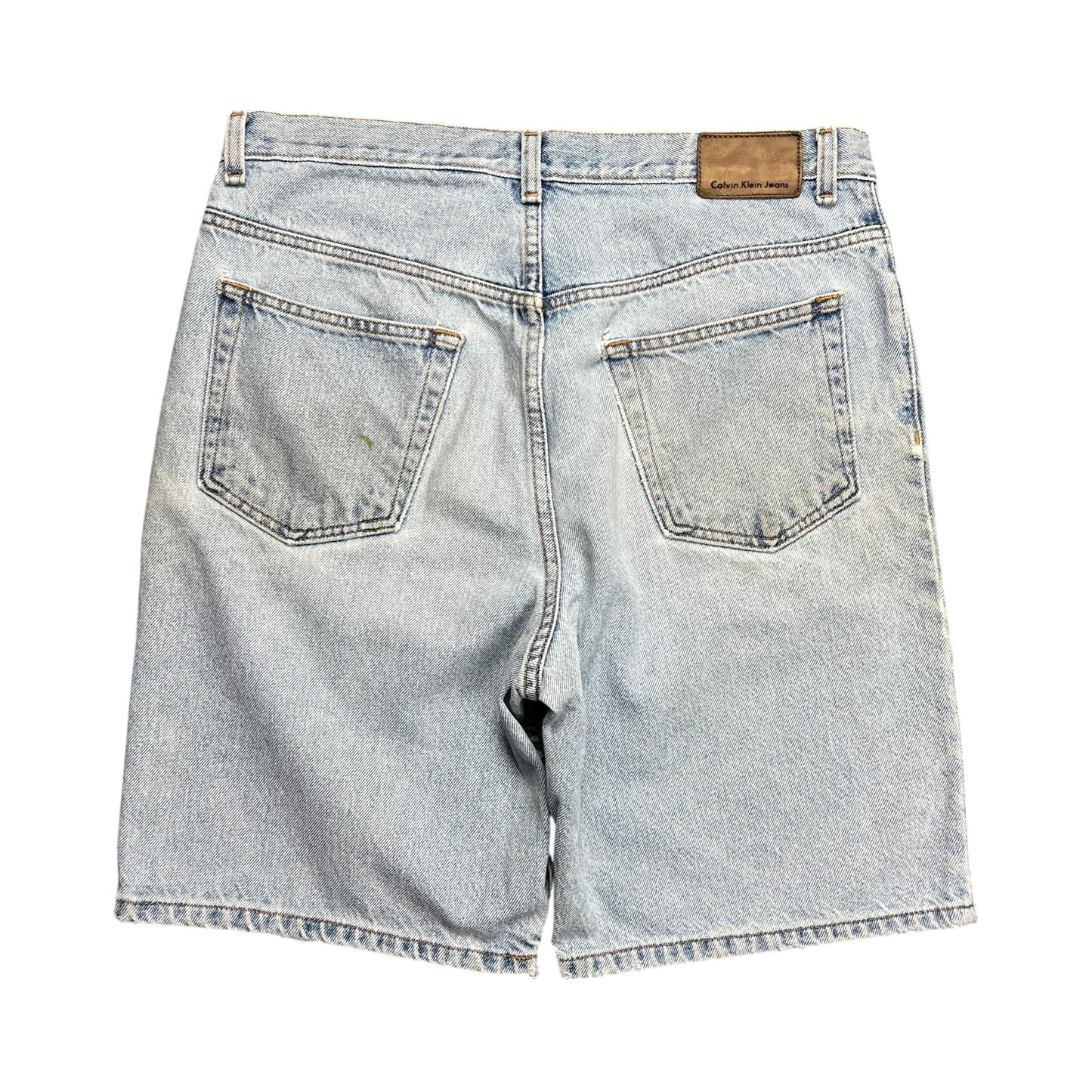 Calvin Klein Faded Light Wash Jean Shorts - 32"