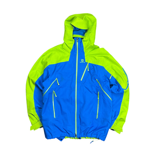 Salomon Blue & Green Foresight 3L Ski Jacket - XL