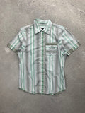 Diesel Striped Short Sleeve Button-Up Shirt - L